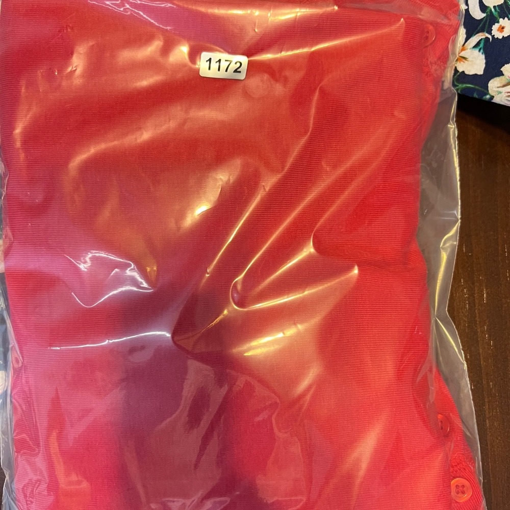 1172 | NWT Jones New York Sport Button Shoulder Knit 3/4 Sleeve Top Red Women 3X - Picture 9 of 9